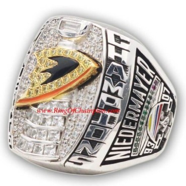 NHL 2007 Anaheim Ducks Stanley Cup Championship Ring, Custom Anaheim Ducks Champions Ring