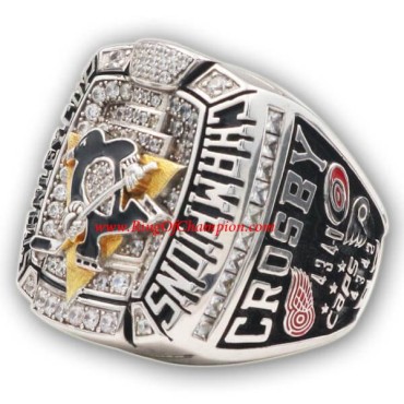 NHL 2009 Pittsburgh Penguins Stanley Cup Championship Ring, Custom Pittsburgh Penguins Champions Ring