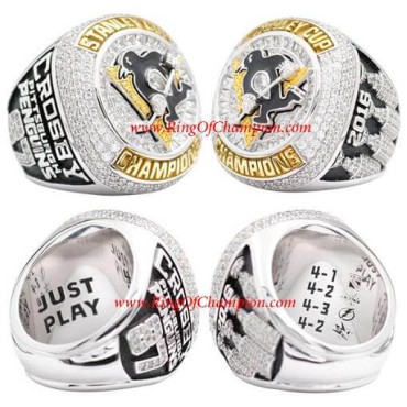 NHL 2016 Pittsburgh Penguins  Stanley Cup Championship Ring, Custom Pittsburgh Penguins Champions Ring
